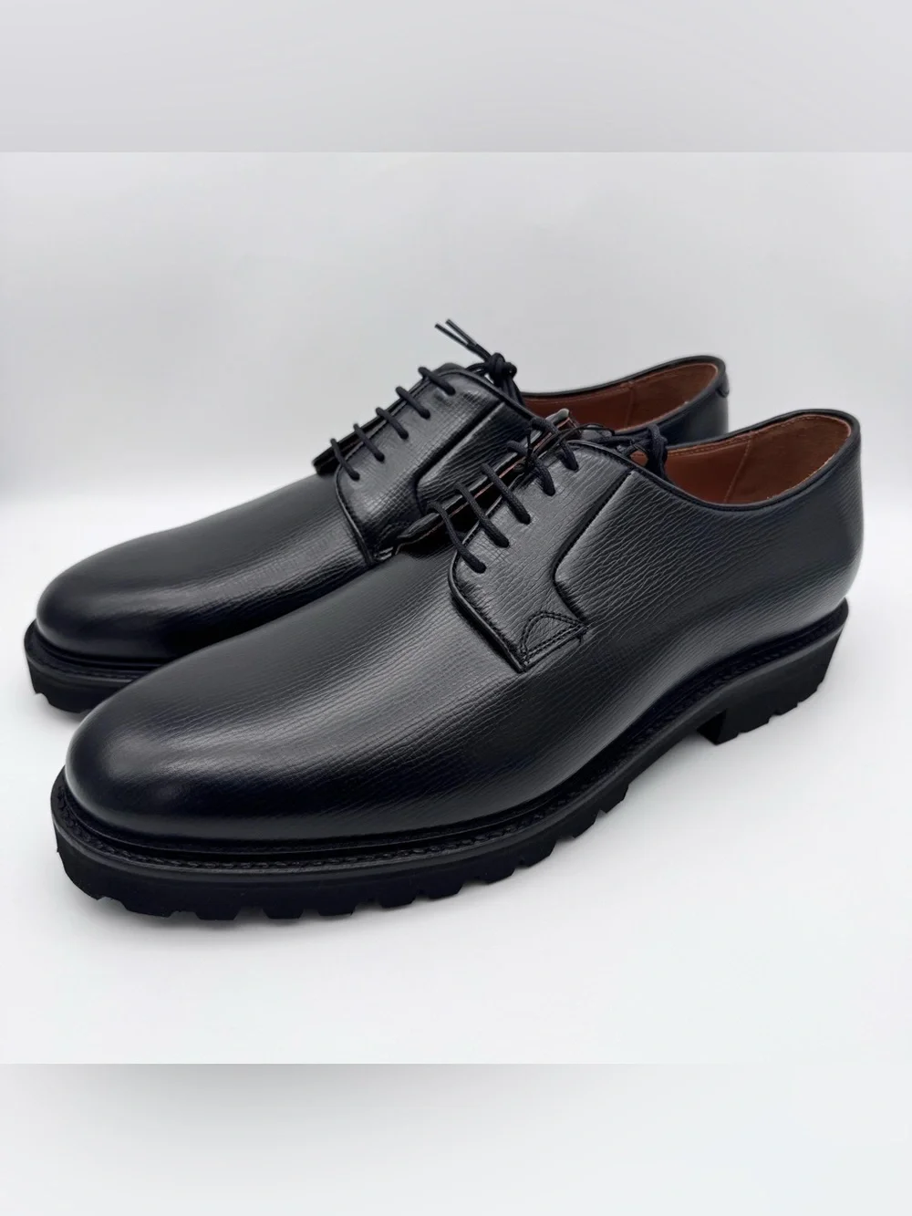Cobbler Union The James Black Alcazar Derby Commando Sole Men US 12 UK 11 NWOB